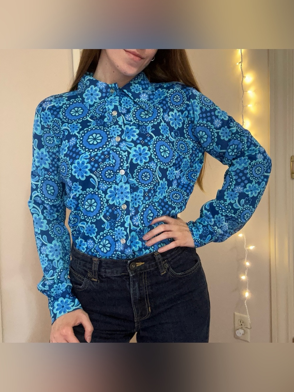Vintage Floral Collared Bodysuit